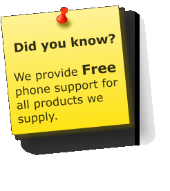 Did you know?  We provide Free phone support for all products we supply.