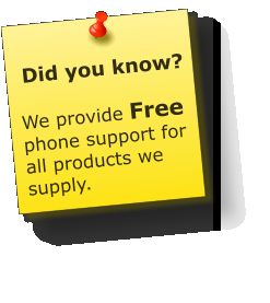 Did you know?  We provide Free phone support for all products we supply.